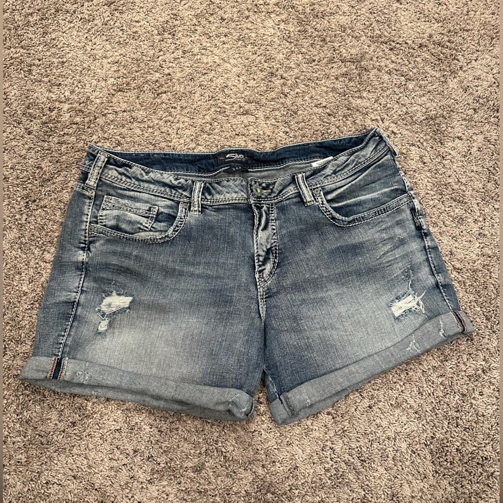 Silver Sam Cuffed Jean Shorts size 18